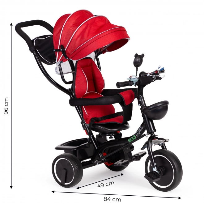 Driewieler met draaibare zitting Rood