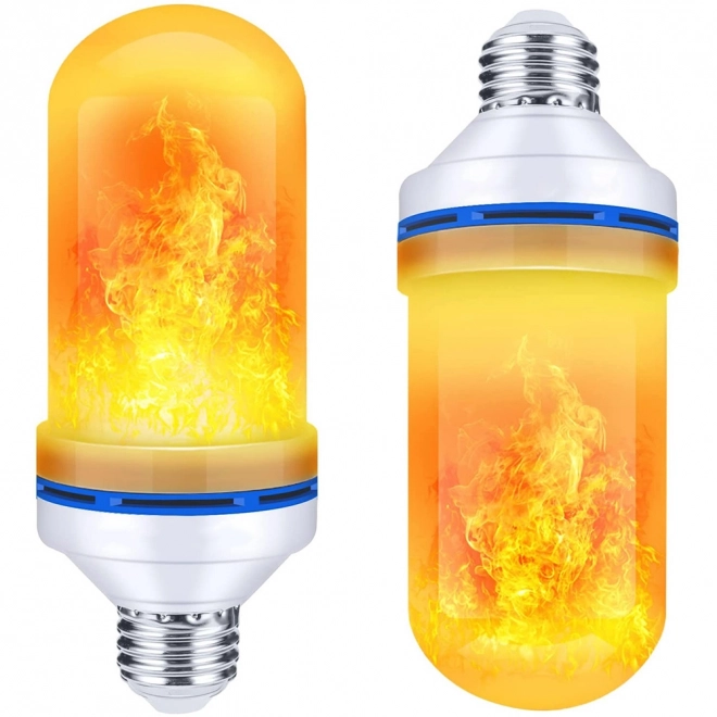 Led lamp met levend vlameffect e27 9w