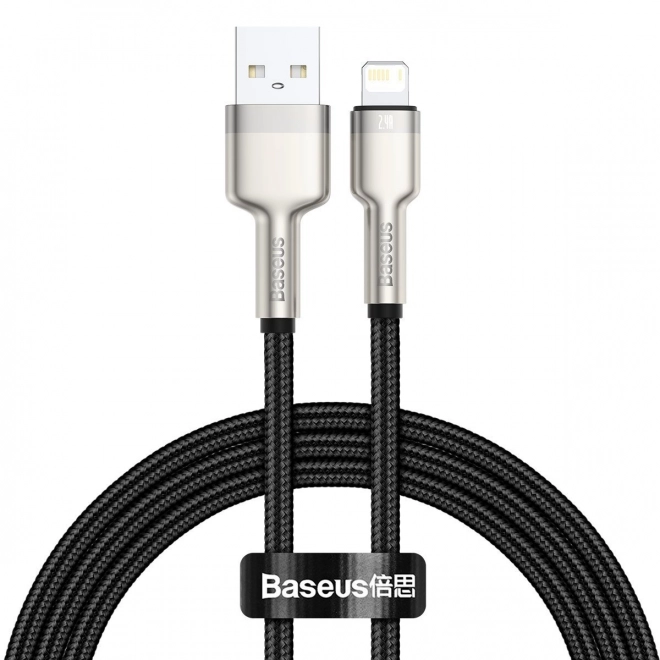 USB-kabel voor Lightning Baseus Cafule, 2,4A, 1m (zwart)