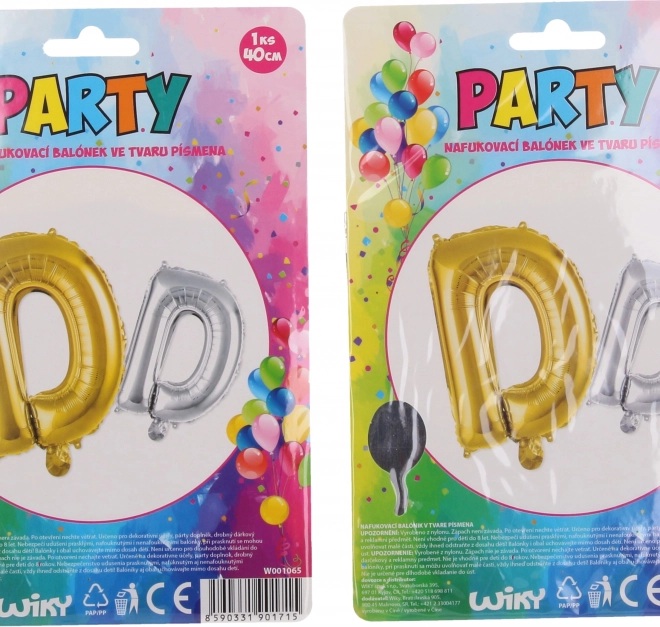 Opblaasbare ballon in de vorm van de letter D
