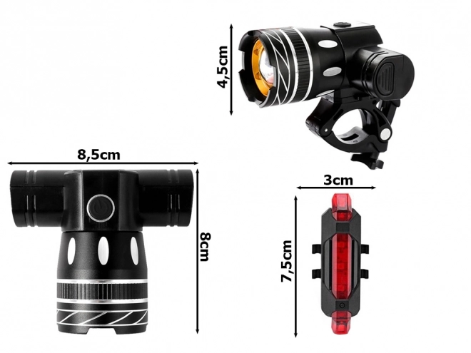 Set LED-verlichting voor fiets voor en achter