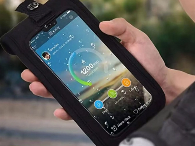 Sportieve hardloopvest met reflecterende elementen en telefoonhouder