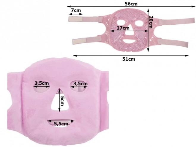 Verkoelende verwarmende gezichtsmasker gel voor ogen relx – roze