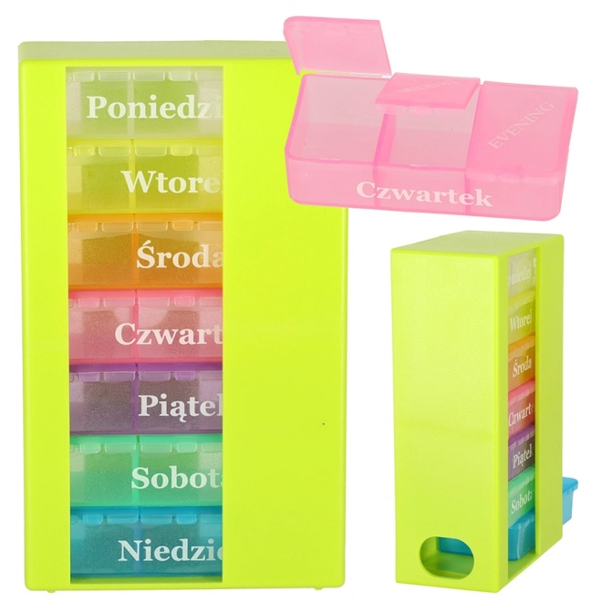 Wekelijkse pillenorganizer met 3 vakjes per dag