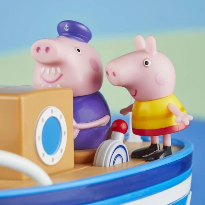 Peppa het Varkentje opa's stomerschip
