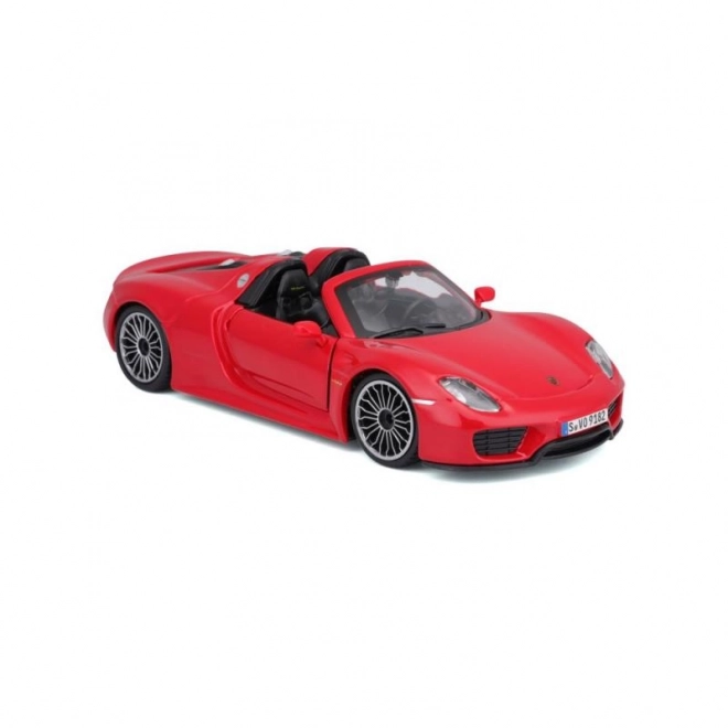 Bburago Porsche 918 Spyder rood model 1:24