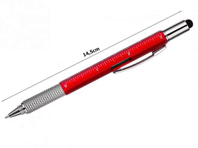 Multifunctionele pen multitool 6-in-1 met waterpas