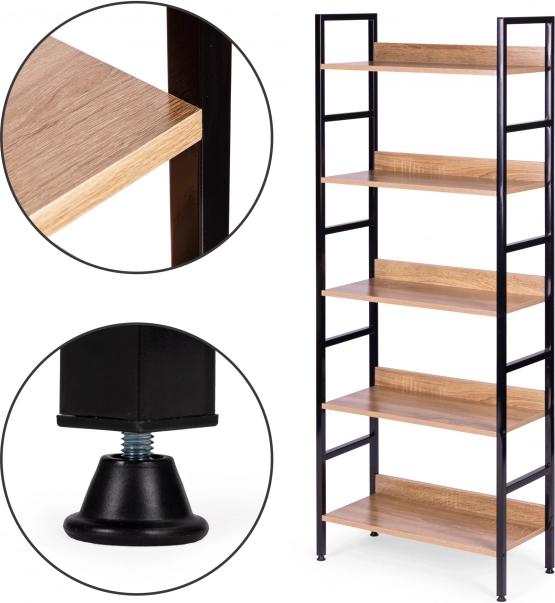 Moderne boekenkast met 5 planken