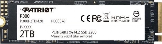 Intern SSD-schijf Patriot P300 2TB M.2 PCIe NVMe
