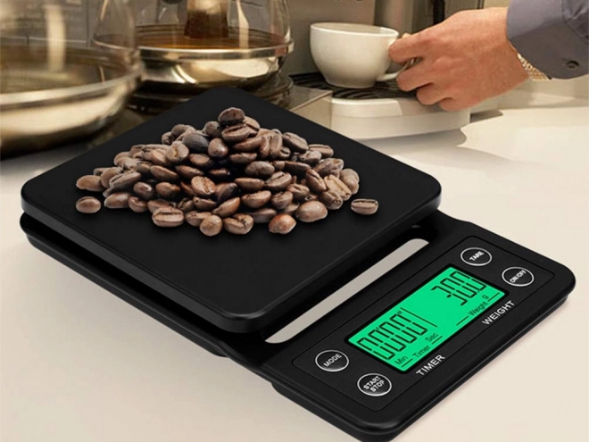 Elektronische keukenweegschaal voor koffie