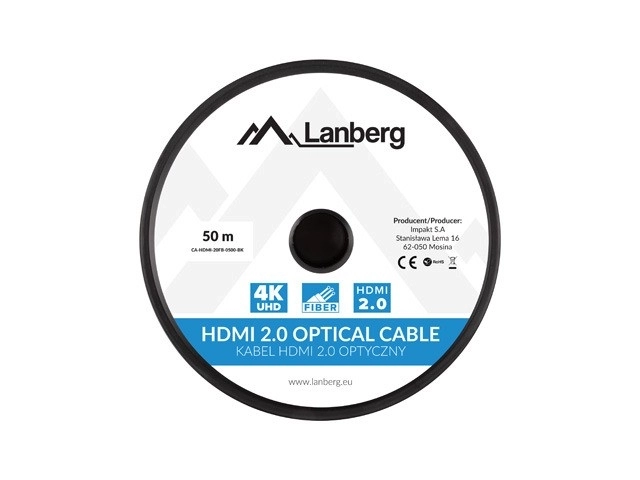 HDMI-kabel M/M v2.0 CA-HDMI-20FB-0500-BK 50m zwart