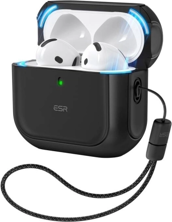 Hoesje voor AirPods 4 Orbit Hybrid zwart