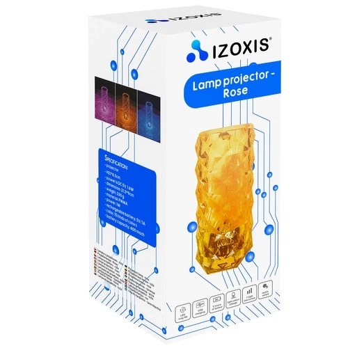 Lamp met LED-projector - roos, Izoxis 22518