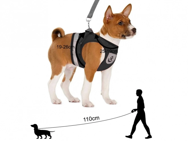 Drukvrije harnas voor honden en katten met reflecterende elementen XS