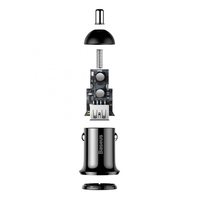 autolader Baseus Grain Pro 2x USB zwart