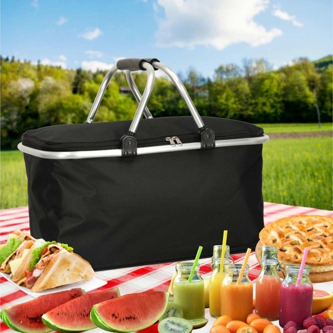 Opvouwbare thermomand voor picknick zwart