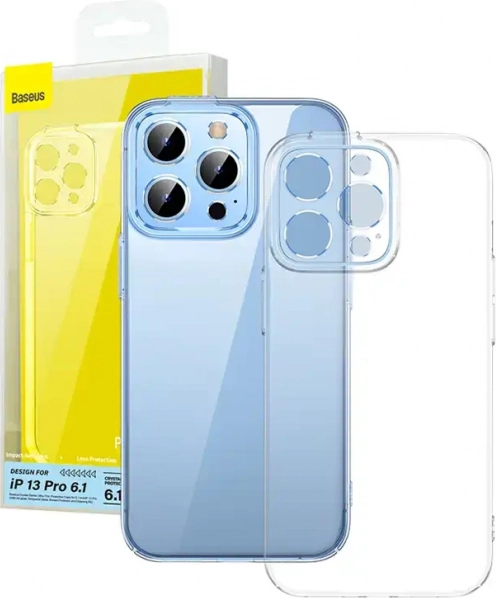 Baseus Crystal beschermhoes voor iPhone 13 Pro met gehard glas