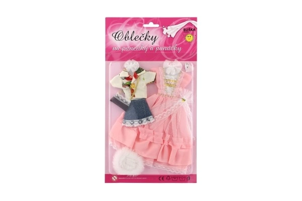 Poppenkleertjes met accessoires - 2 stuks