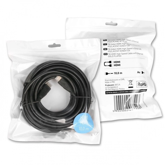 HDMI kabel v2.0 15 m verguld