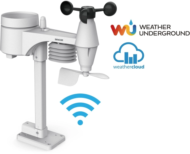 Professioneel weerstation met WiFi-sensor 5v1