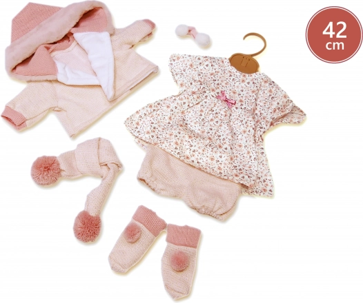 kleding voor pop 42 cm met roze accessoires LLORÉNS