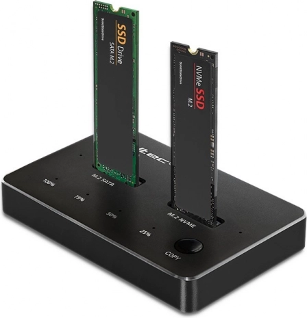 Dockingstation voor M.2 SSD | NVMe | SATA | USB‑C | Dual 2 x 2TB