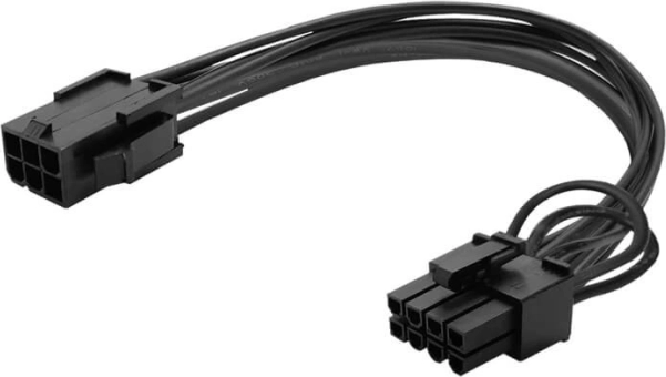 Voedingskabel 6‑pins naar 8‑pins (6+2) PCI‑Express 15 cm
