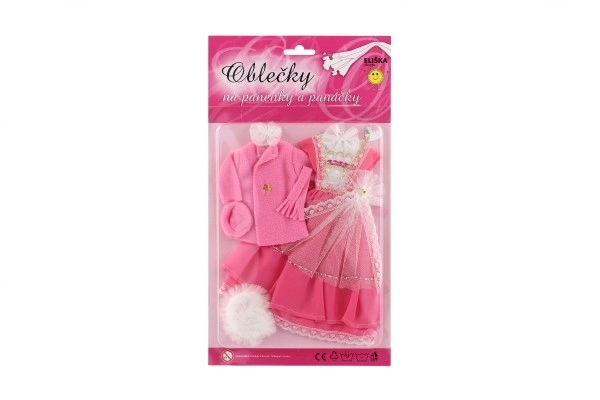 Poppenkleertjes met accessoires - 2 stuks