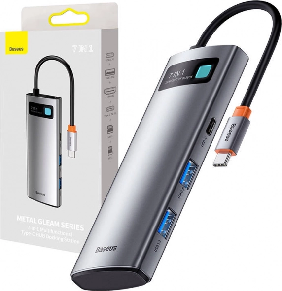 Baseus 7-in-1 USB‑C-adapter met HDMI en USB 3.0