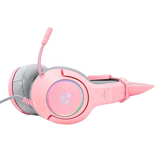 Gaming koptelefoon roze met kattenoren