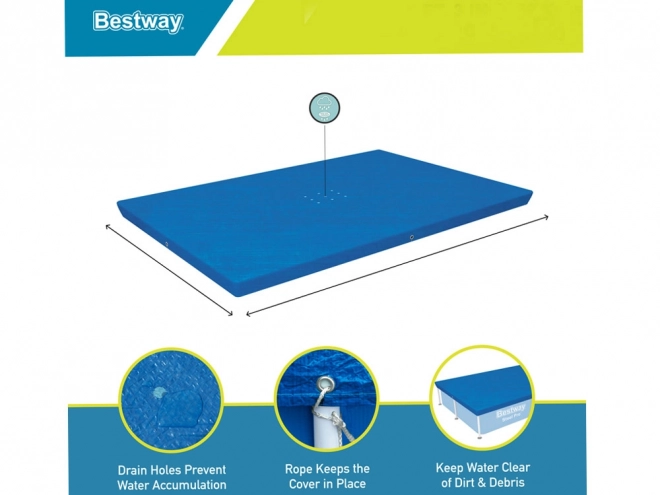 Afdekzeil voor rechthoekig zwembad Bestway 224x154 cm