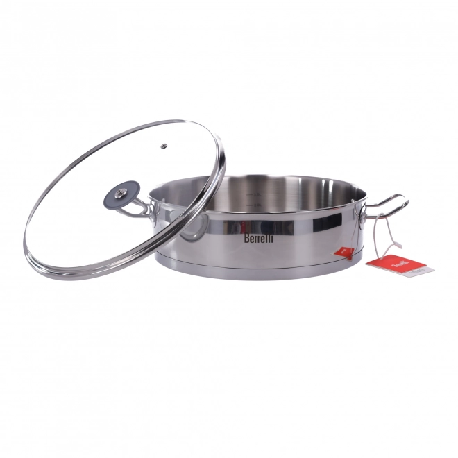 Roestvrijstalen pan met deksel Gemini Berretti, 28 cm