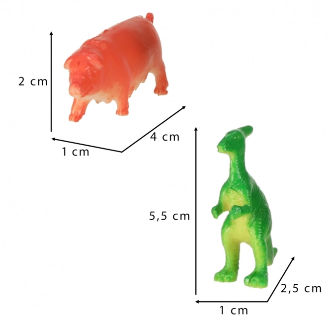 Dierenfiguren - mix van 48 stuks