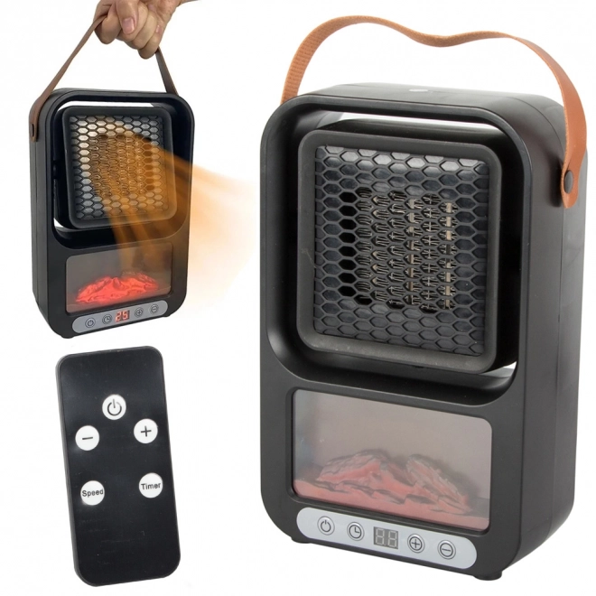 Elektrische kachel met verlichte imitatie open haard