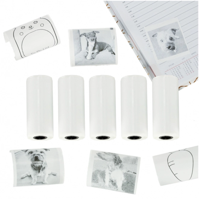 Thermisch zelfklevend papier in rollen voor mini-printer 5,7 cm x 4,5 m 5 stuks