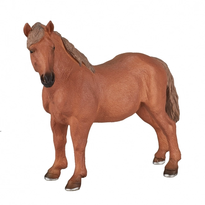 Beeldje van een bruine Suffolk Punch merrie