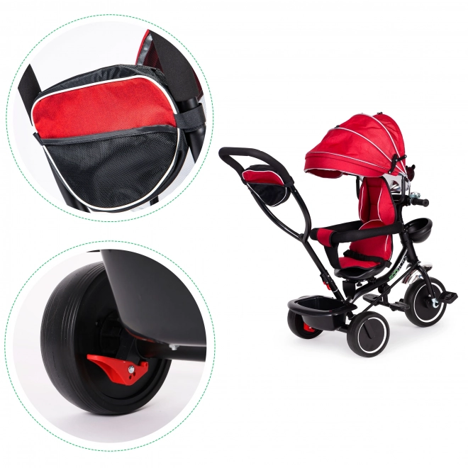 Driewieler met draaibare zitting Rood