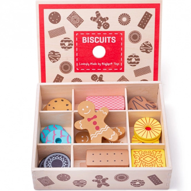 Bigjigs Speelgoeddoos met houten koekjes