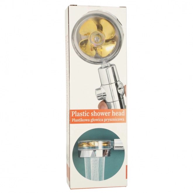Douchekop met gouden turbine