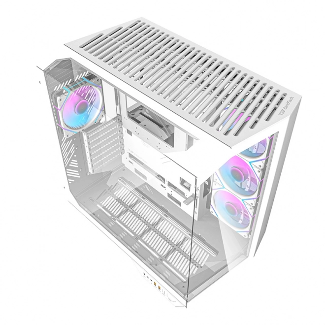 Computerbehuizing Darkflash met RGB-ventilatoren en GPU-houder wit