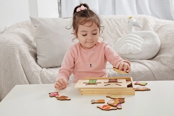 Houten puzzel verkleden - meisje en jongen