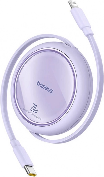 Baseus Free2Pull uittrekbare oplaadkabel USB‑C naar Lightning 20W 1m paars