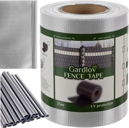 Beschermende hekband 19 cm x 35 m 450 g/m² grijs met clips GARDLOV