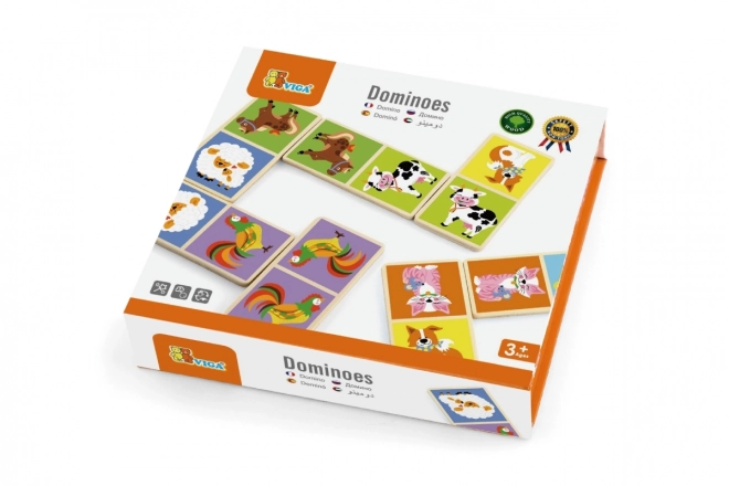 Viga Houten Domino Boerderij 28 Stukken Montessori