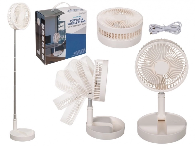 Teleskopische draagbare ventilator met oplaadbare batterij