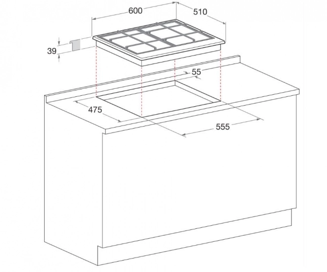 Whirlpool Gaskookplaat