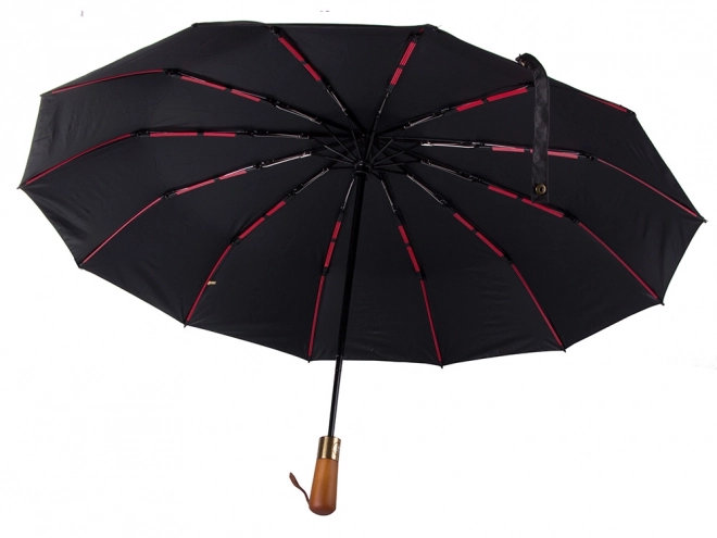 Elegante opvouwbare zwarte paraplu