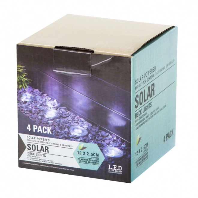 Tuin zonne-verlichting 8 LED 4 stuks - warm wit