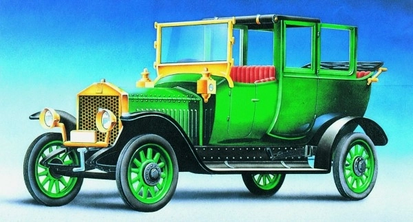 Model Oldtimer Rolls Royce Silver Ghost 1911 1:32 15,2x5,6cm in doos 25x14,5x4,5cm