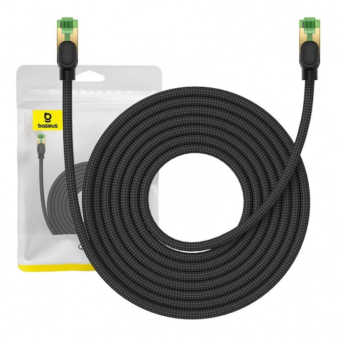 Gevlochten netwerkkabel cat.8 Baseus Ethernet RJ45, 40 Gb/s, 8 m (zwart)